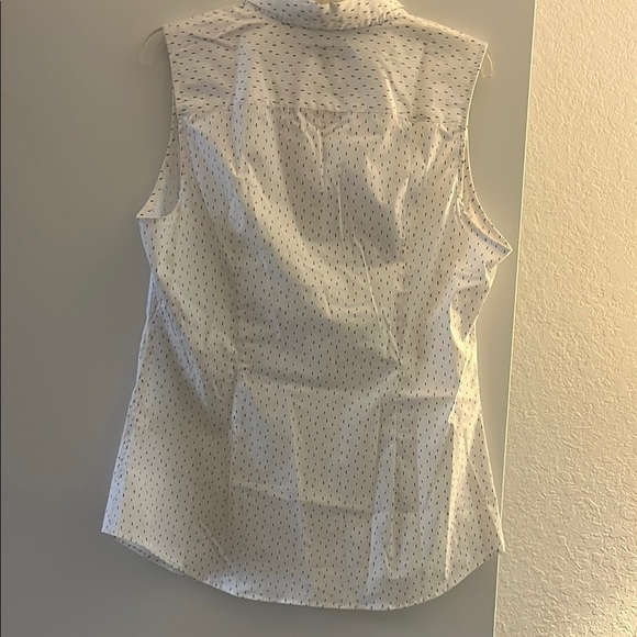 Banana Republic White Patterned Riley Shirt Size 14 NWT - Picture 4 of 11